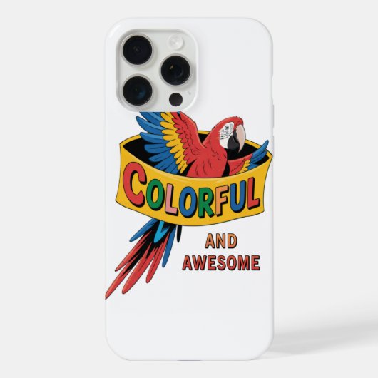 オウムカラフルウ iPhoneケース (裏面)