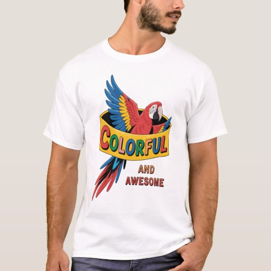 オウムカラフルウ Tシャツ (正面)