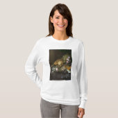 オウムガイおよびルートが付いているVanitasの静物画 Tシャツ (正面フル)