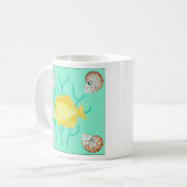 オウムガイの貝との黄色い独特の味 コーヒーマグカップ (正面左)