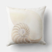 オウムガイの貝、クローズアップ クッション (裏面)