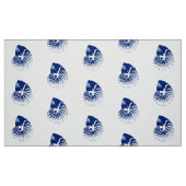 オウムガイの貝-濃紺および白 ファブリック (ファットクウォーター)