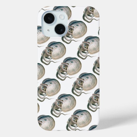 オウムガイタコ、ヴィンテージ海洋生物動物 Case-Mate iPhoneケース (裏面)