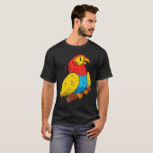 オウムクール鳥オウムの救助男性へ Tシャツ (正面フル)
