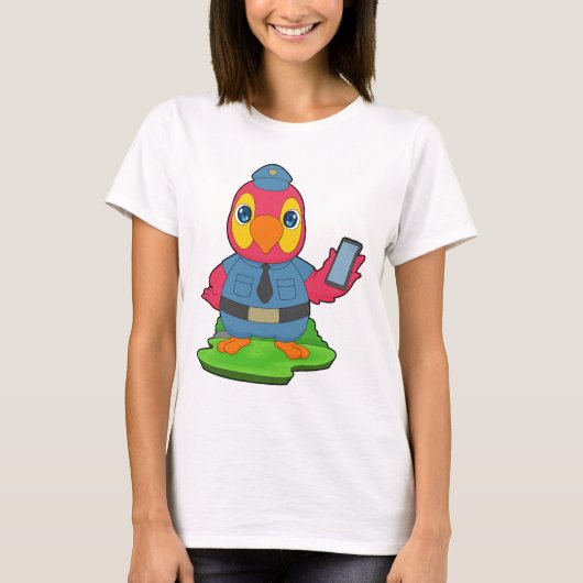 オウムコップ スマートフォン 警察 Tシャツ (正面)