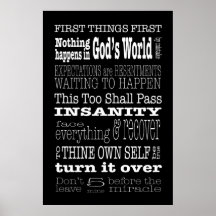 オウムスローガン&ことわざ1ポスター