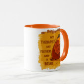 オウムセラピストおもしろい – オウムの所有者への贈り物 マグカップ (正面右)