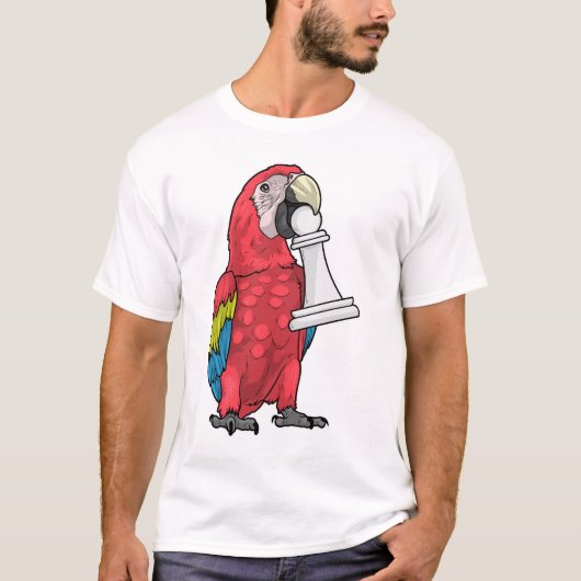 オウムチェス駒ポーン チェス Tシャツ (正面)