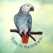 オウムデカールパーソナライズされたオウムのアートウィンドウにしがみつく ウィンドウサイン (シート3)