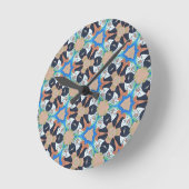 オウムデザイン時計 ラウンド壁時計 (傾斜)