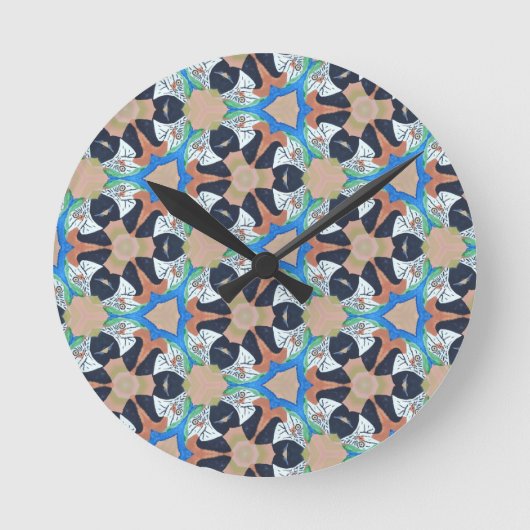 オウムデザイン時計 ラウンド壁時計 (正面)