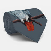 オウムネクタイAfrican Gray Parrot Artネクタイ ネクタイ (ロール)
