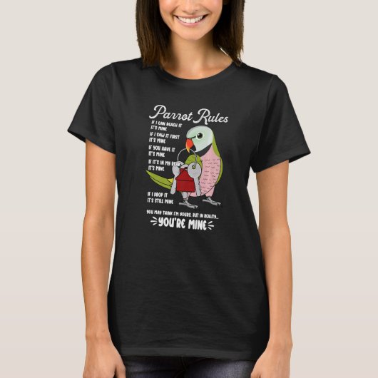 オウムハウスルールズ イッツマイン ヒゲ インコ Tシャツ (正面)
