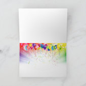 オウムハッピーバースデーカード カード (内部)