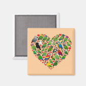 オウムハート マグネット (正面/裏面)