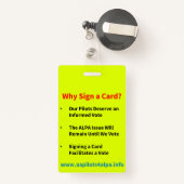 オウムパイロットが私たちの未来に資金を バッジ (裏面リトラクタブル付き)