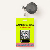 オウムパイロットが私たちの未来に資金を バッジ (正面リトラクタブル付き)