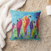 オウムパレードの枕 クッション (ブランケット)