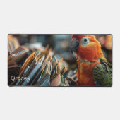 オウムパーソナライズされた病 デスクマット (正面)