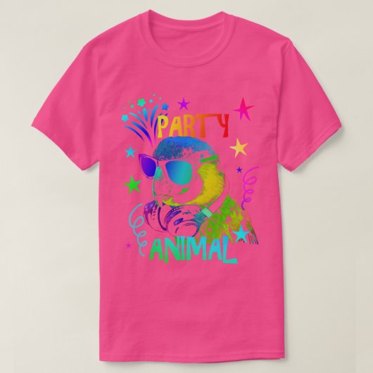 オウムパーティー動物 Tシャツ (デザイン正面)