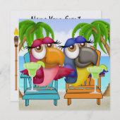 オウムビーチパーティの招待状- SRF 招待状 (正面/裏面)