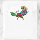 オウムビーチ椅子 楕円形シール (バッグ)