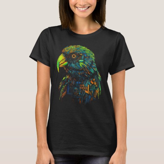 オウムファンタジー動物野鳥 Tシャツ (正面)
