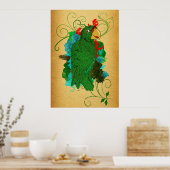 オウムプリント/コトーラ ポスター (キッチン)