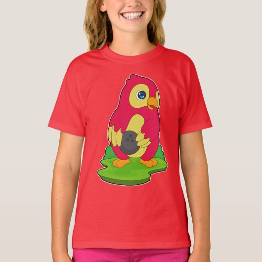 オウムボーリングボウリングボール Tシャツ (正面)