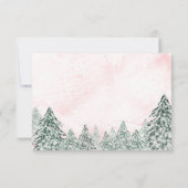 オウムリトルスノーフレークピンクベビーシャワーアドバイスカード 招待状 (裏面)