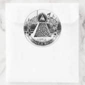 オウムロゴ ラウンドシール (バッグ)