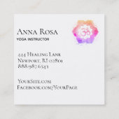 *~*オウムロータスフラワーマンダラヨガ霊気先生ルーム スクエア名刺 (裏面)