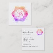 *~*オウムロータスフラワーマンダラヨガ霊気先生ルーム スクエア名刺 (正面/裏面)