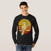 オウム動物鳥バードウォッチングレトロコカトゥー Tシャツ (正面フル)