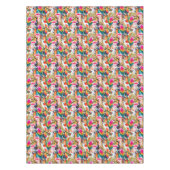 オウム及びシュロの葉2 テーブルクロス (正面)