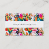 オウム及びシュロの葉|のモノグラム 名刺 (裏面)