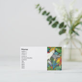 オウム及びBromeliadsのプロフィールカード 名刺 (スタンド正面)