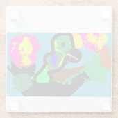 オウム喜び ガラスコースター (裏面)