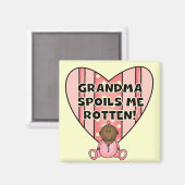 オウム女の子おばあちゃんが私にTシャツとギフトを台無し マグネット (正面/裏面)