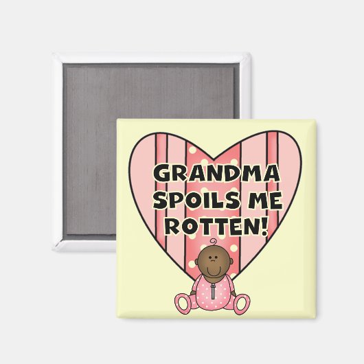 オウム女の子おばあちゃんが私にTシャツとギフトを台無し マグネット (正面/裏面)