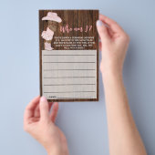 オウム女性のカーボーイ私は赤ちゃんシャワーゲームカードフライヤー チラシ (ハンドル)