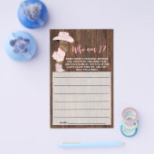 オウム女性のカーボーイ私は赤ちゃんシャワーゲームカードフライヤー チラシ (シングル)