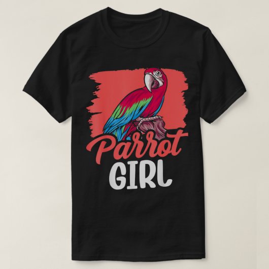 オウム娘ペットアニマルオウムかわいい Tシャツ (デザイン正面)