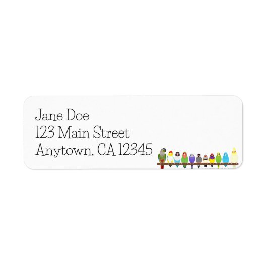 オウム差出人住所ラベル ラベル (正面)