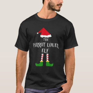 オウム恋人小妖精や小人クリスマスパジャマママッチングファミリー Tシャツ