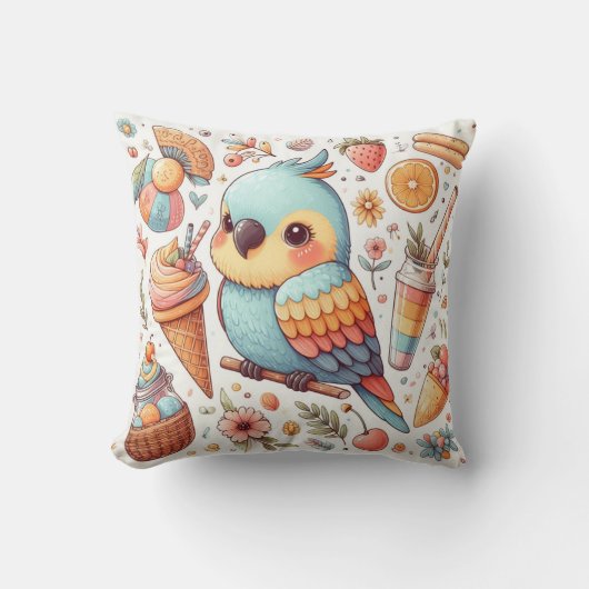 オウム枕 クッション (正面)