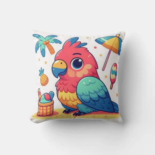 オウム枕 クッション (正面)