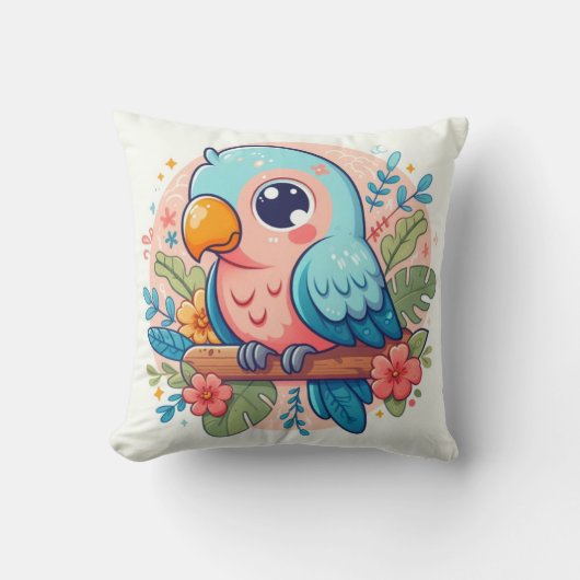 オウム枕 クッション (正面)