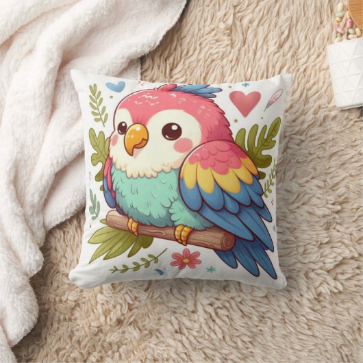 オウム枕 クッション (ブランケット)