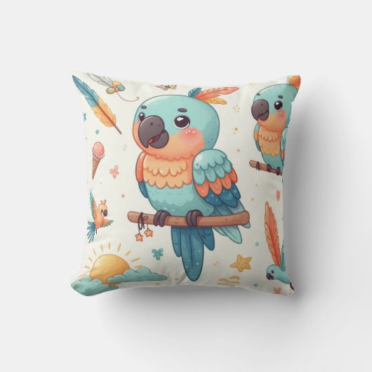 オウム枕 クッション (正面)